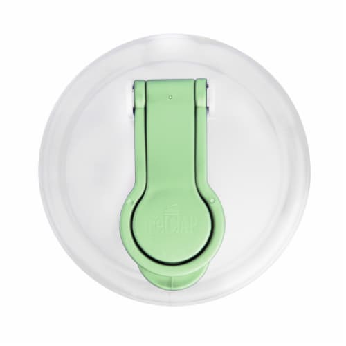 reCAP® Mason Jars Lid POUR cap | Regular Mouth | Natural/GlowGreen | Set of 3 Perspective: left