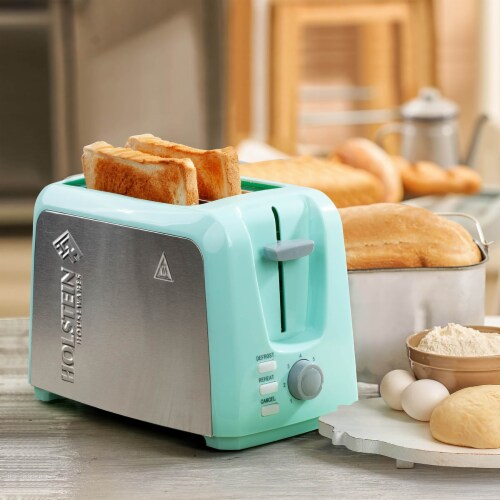2-Slice Toaster Mint Holstein Housewares Perspective: left