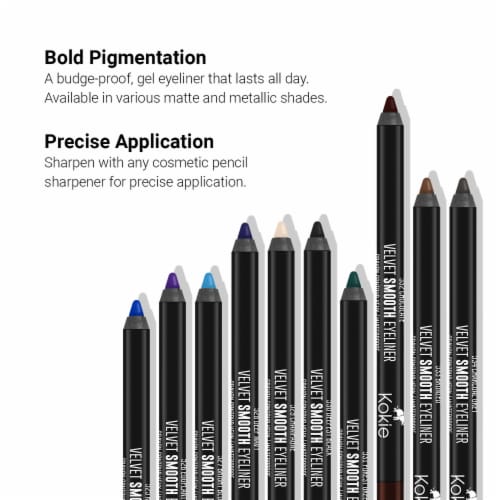 Kokie Professional Velvet Smooth Eyeliner Waterproof Longwearing EL533 Bronzed Perspective: left