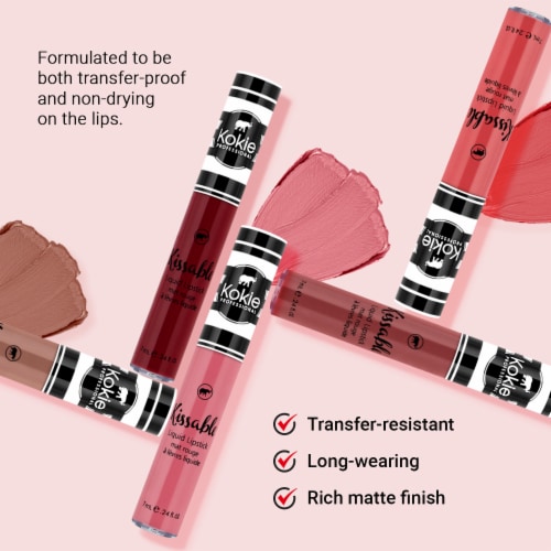 Kokie Professional Kissable Liquid Lipstick Rich Matte Finish VM592 Summer Love Perspective: left