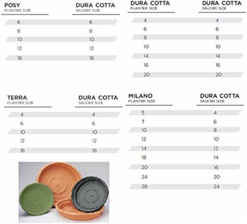 Bloem DC16-45 16 in. Dura Cotta Planter, Chocolate Perspective: left