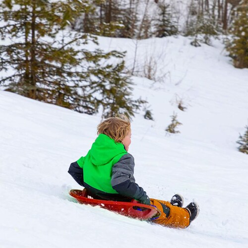 Lucky Bums Circular Saucer Snow Sled for Winter Sledding, 25 Inch Diameter, Red Perspective: left