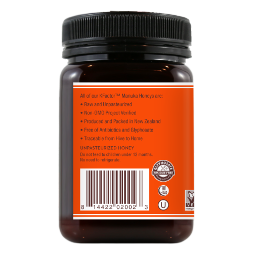 Wedderspoon Raw Monofloral Manuka Honey Perspective: left