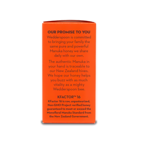 Wedderspoon Raw Monofloral Manuka Honey On The Go Packs Perspective: left