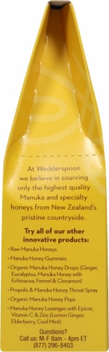 Wedderspoon™ Organic Lemon Manuka Honey Drops Perspective: left