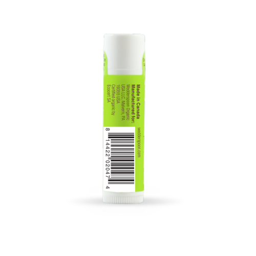 Wedderspoon Organic Lipcare Coconut Lime with Manuka Honey Lip Balm Perspective: left