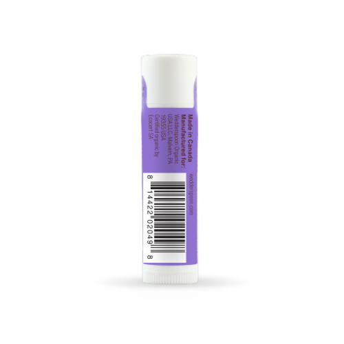 Wedderspoon Organic Lipcare Lavender Lemon with Manuka Honey Lip Balm Perspective: left