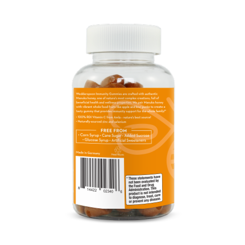 Wedderspoon® Citrus Manuka Honey Immunity Gummies Perspective: left