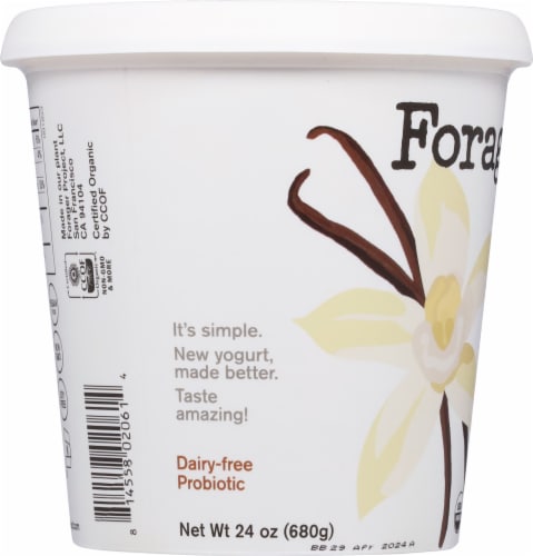 Forager Project Dairy-Free Organic Probiotic Vanilla Bean Cashew & Coconut Yogurt Alternative 24 oz Perspective: left