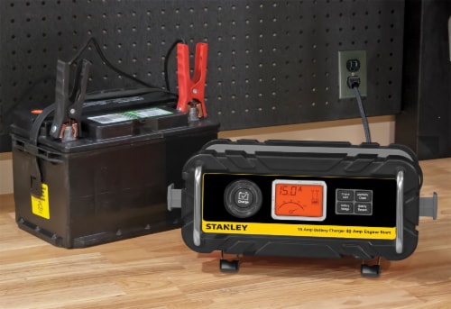 Stanley® 15-Amp Battery Charger with 40-Amp Engine Starter Perspective: left