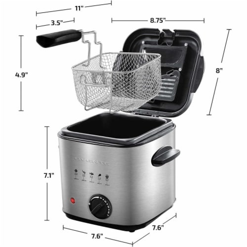 Ovente 1.5Liter Deep Fryer with Removable Basket, Brushed, No size Kroger