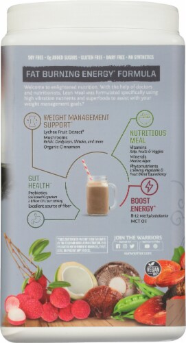 Sunwarrior® Illumin8 Lean Meal Chocolate Superfood Shake Powder Perspective: left