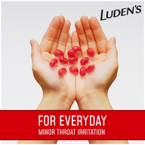 Luden's Soothing Wild Cherry Throat Drops Perspective: left