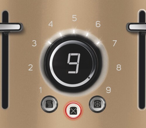 Sencor 4-Slot Toaster with Digital Button and Rack - Champagne Perspective: left