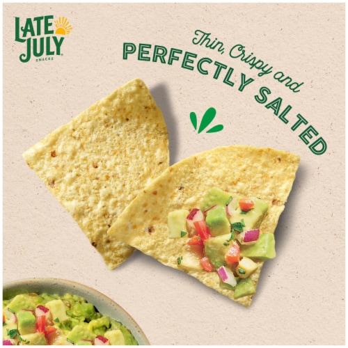 Late July Snacks Thin And Crispy Organic Tortilla Chips Jalapeno & Lime Perspective: left