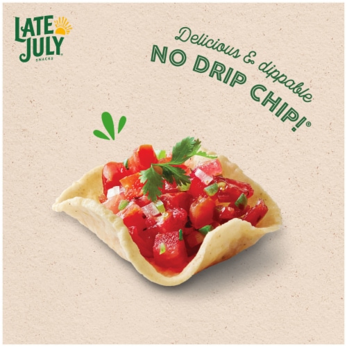 Late July Snacks Dippers Organic White Corn Tortilla Chips Perspective: left