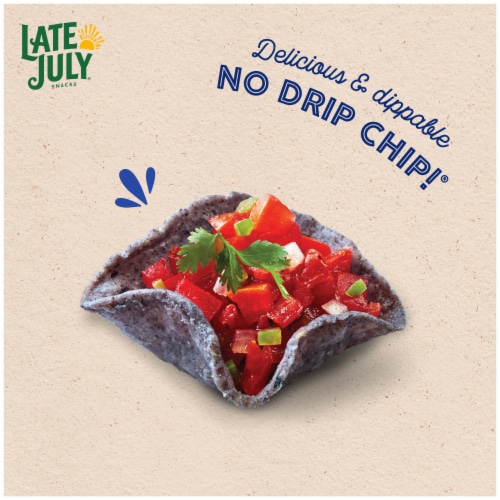 Late July Snacks Dippers Organic Blue Corn Tortilla Chips Perspective: left