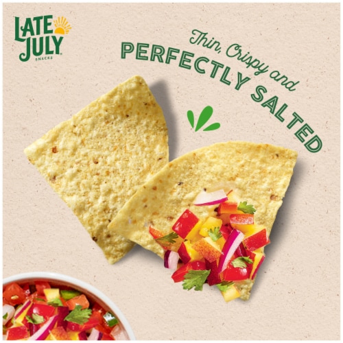 Late July® Organic Sea Salt Thin and Crispy Party Size Tortilla Chips Perspective: left