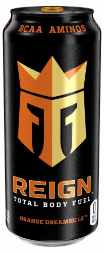 Reign Orange Dreamsicle Energy Drinks Perspective: left