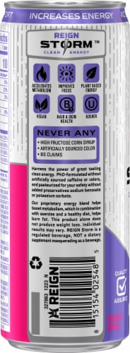 REIGN Storm, Harvest Grape, Fitness & Wellness Energy Drink, 12 Fl Oz Perspective: left