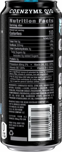 Reign® Total Body Fuel White Haze Energy Drink Can Perspective: left