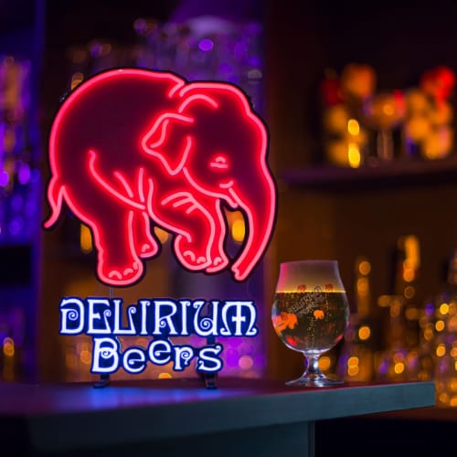 Delirium Tremens Belgian Ale Perspective: left