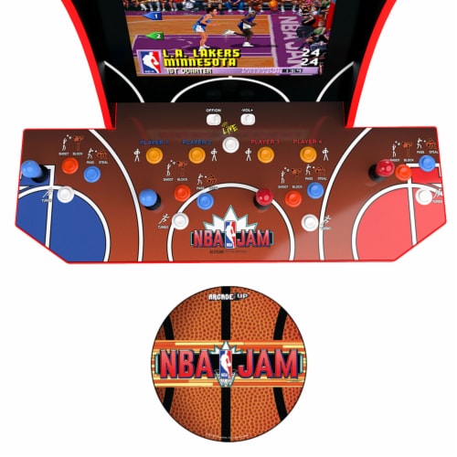Arcade1Up NBA Jam Electronic Game Arcade Machine with Riser