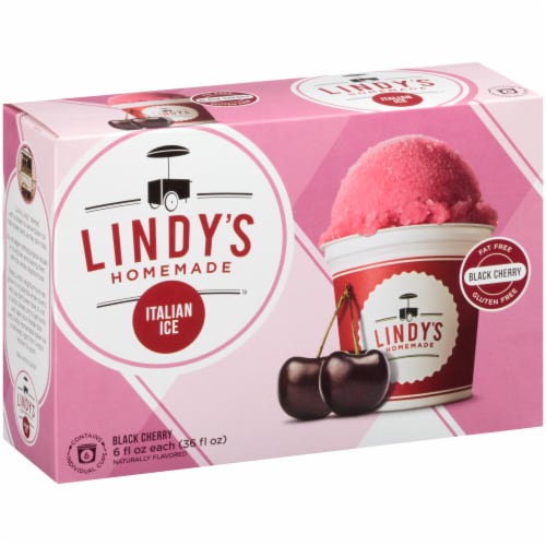 Lindy's Homemade Black Cherry Italian Ice Perspective: left