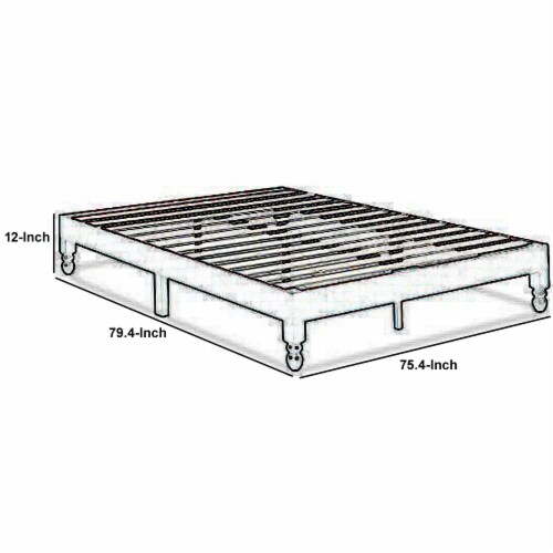 Musehomeinc 12 inch wood clearance frame platform bed