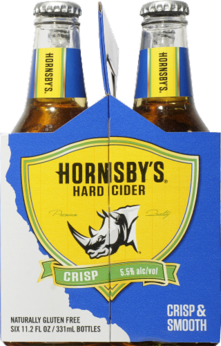 Hornsby's Hard Cider Crisp Apple Bottles Perspective: left