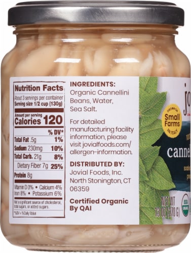 Jovial® Organic Cannellini Beans Perspective: left