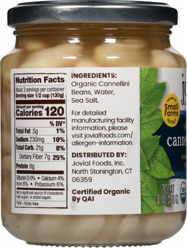 Jovial® Organic Cannellini Beans Perspective: left