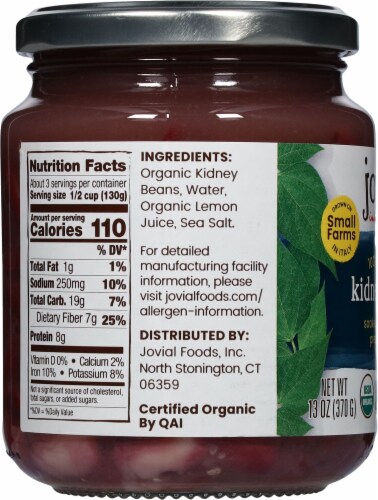 Jovial®  Beans Organic Kidney Perspective: left