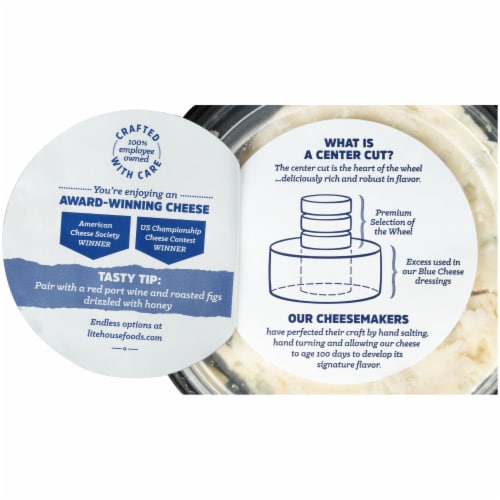 Litehouse Simply Artisan Gorgonzola Cheese Center Cut Perspective: left