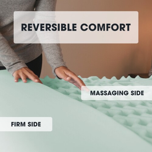 Dream Serenity EcoZone 2 Memory Foam Mattress Topper King Perspective: left
