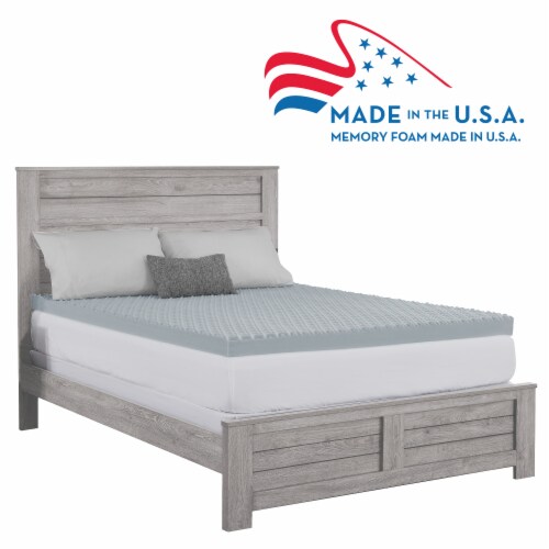Dream Serenity Peak Comfort 3 inch Memory Foam Mattress Topper Full Perspective: left