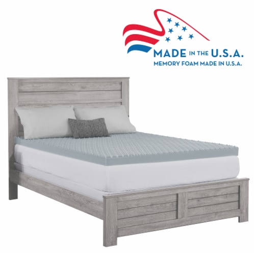 Dream Serenity Peak Comfort 2 inch Memory Foam Mattress Topper KG Perspective: left