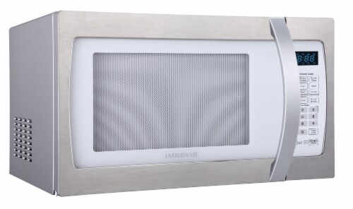 Farberware Professional 1100-Watt Microwave Oven - White / Platinum Perspective: left