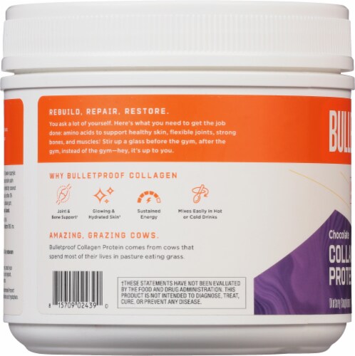 Bulletproof™ Chocolate Collagen Protein Perspective: left