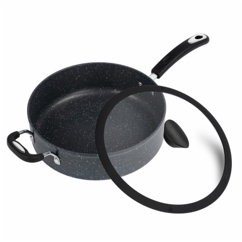The Ozeri Stone Earth All-In-One Sauce Pan, 100% APEO & PFOA-Free Perspective: left