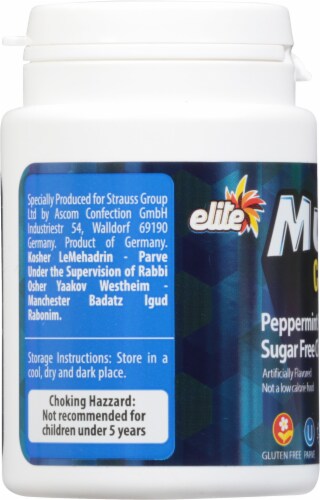Elite Must Cubes Sugar Free Peppermint Chewing Gum Perspective: left