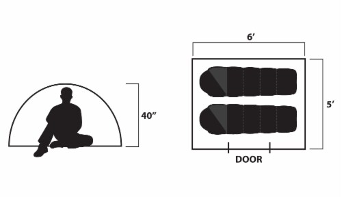 GigaTent Fiberglass Pole Tents Perspective: left