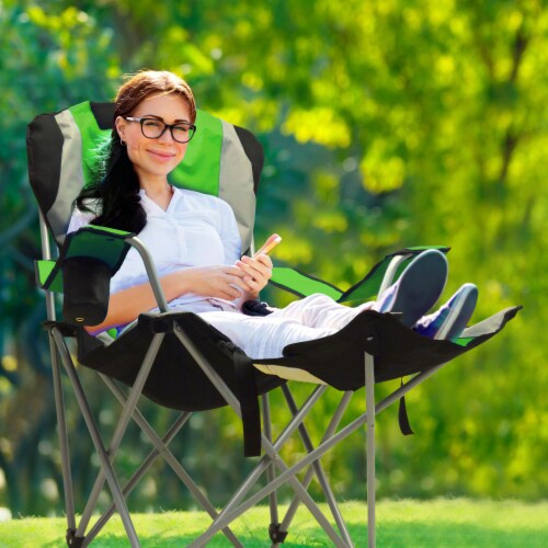 GigaTent Green Footrest Camping Chair Perspective: left