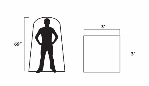 GigaTent Portable Pop Up Changing Room - Black Perspective: left