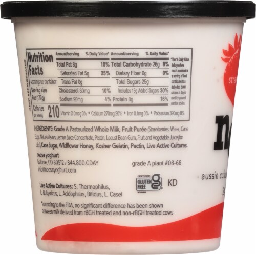 Noosa Strawberry  Yogurt Cup Perspective: left