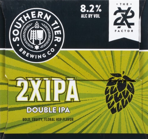 Southern Tier Brewing Company 2X Double IPA Beer Perspective: left