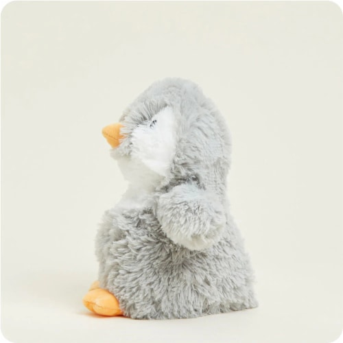 Warmies CPPEN4 Microwavable French Lavender Scented Plush Gray Penguin Perspective: left