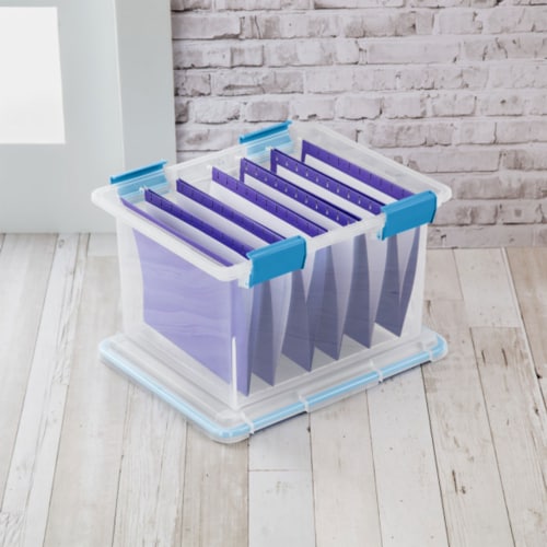 Sterilite Deep Plastic Stackable Storage Bin w/ Clear Latch Lid, Clear (4  Pack), 4pk - Fred Meyer