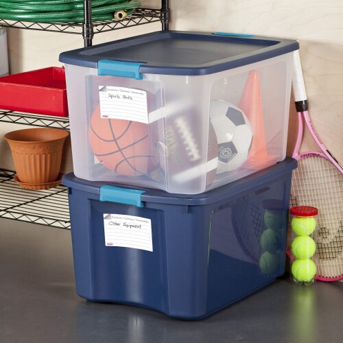 Sterilite blue 18 gallon tote box 