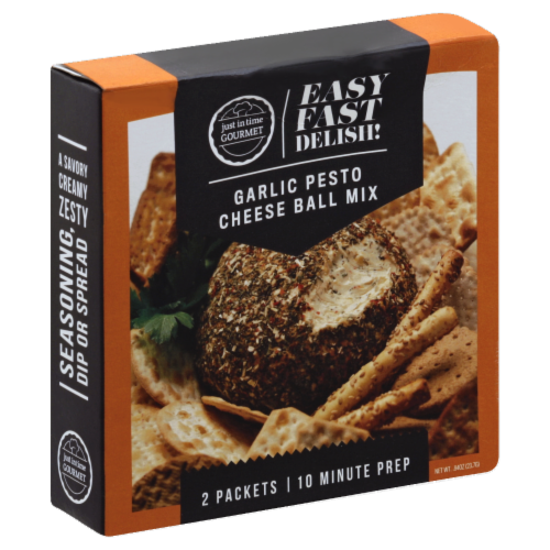 Just in Time Gourmet Garlic Pesto Cheese Ball Mix Perspective: left
